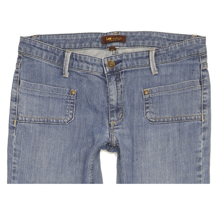 Lee Women Blue Straight Slim Stretch Jeans W32 L30
