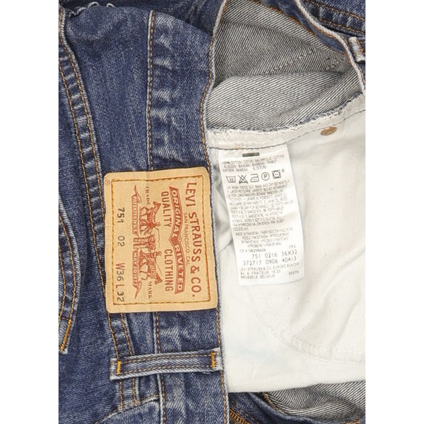 Levi's 751 Men Blue Straight Regular Jeans W36 L31
