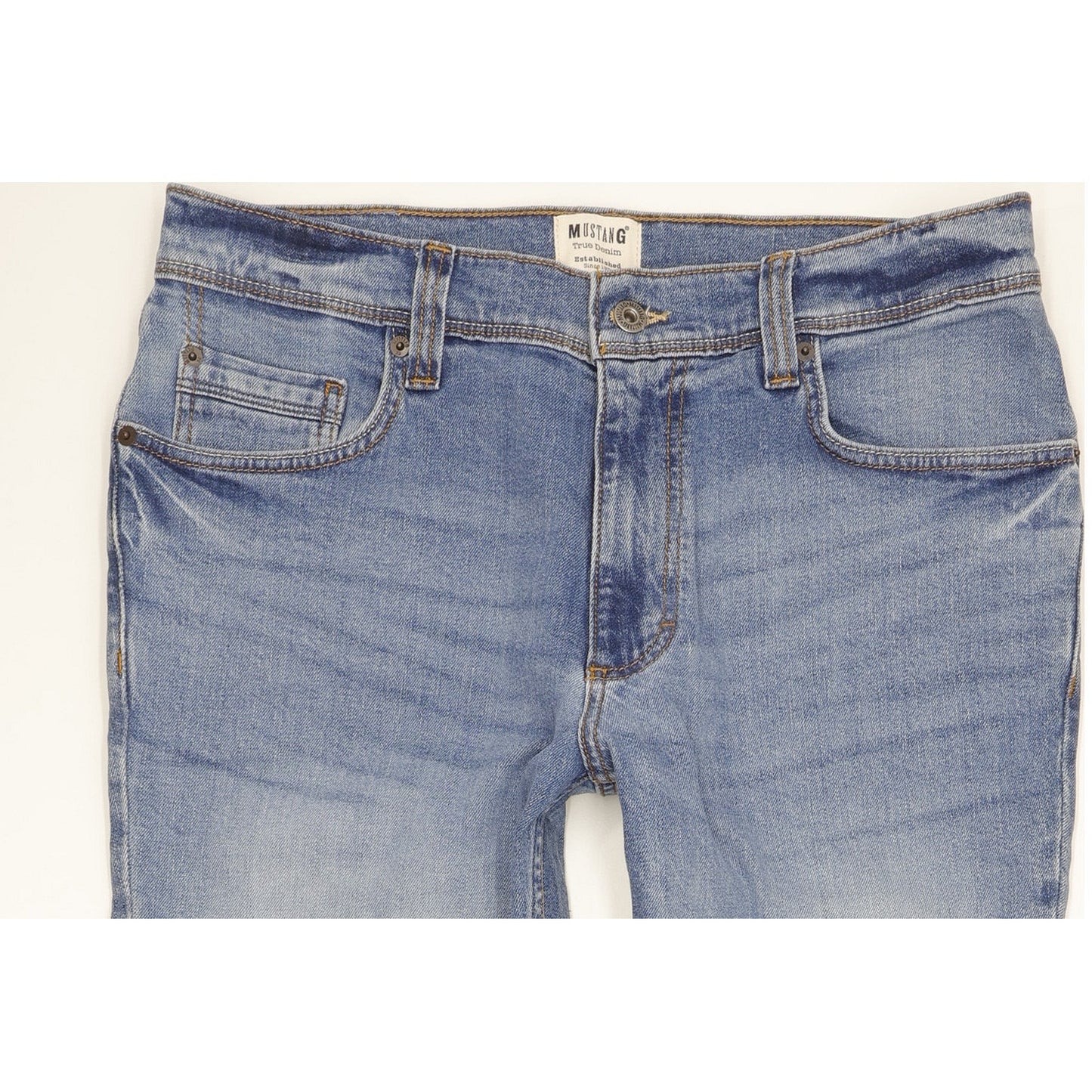 Mustang Washington Men Blue Straight Regular Stretch Jeans W34 L31
