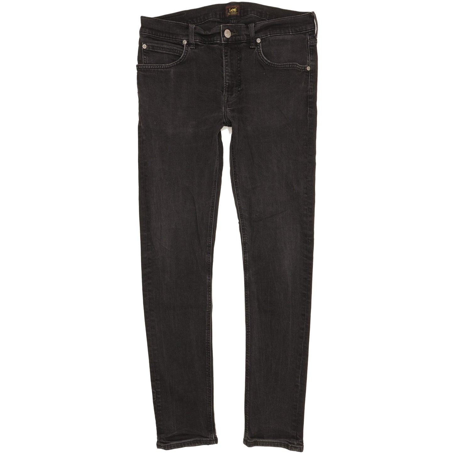Lee Luke Men Black Skinny Slim Stretch Jeans W32 L31