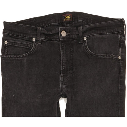 Lee Luke Men Black Skinny Slim Stretch Jeans W32 L31
