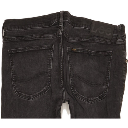 Lee Luke Men Black Skinny Slim Stretch Jeans W32 L31
