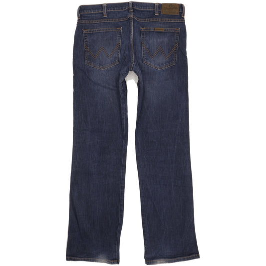 Wrangler Durable Quality Men Blue Bootcut Regular Stretch Jeans W34 L34