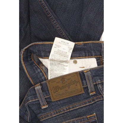Wrangler Durable Quality Men Blue Bootcut Regular Stretch Jeans W34 L34