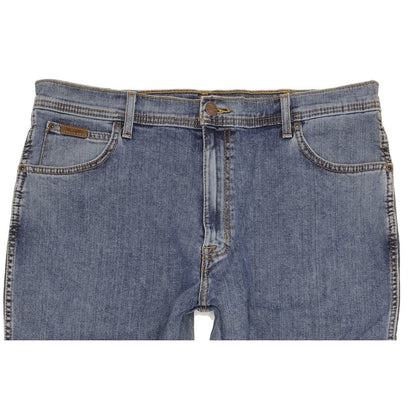 Wrangler Texas Men Blue Straight Regular Stretch Jeans W38 L30