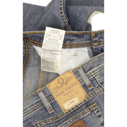 Wrangler Texas Men Blue Straight Regular Stretch Jeans W38 L30