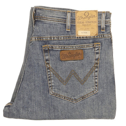 Wrangler Texas Men Blue Straight Regular Stretch Jeans W38 L30