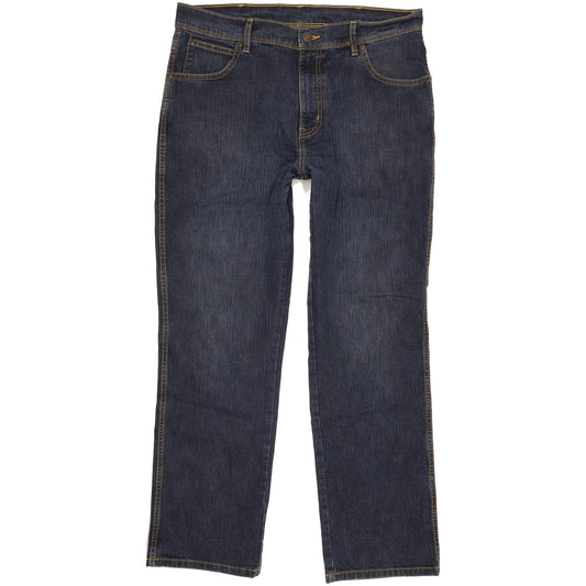 Wrangler Men Blue Straight Regular Stretch Jeans W36 L29