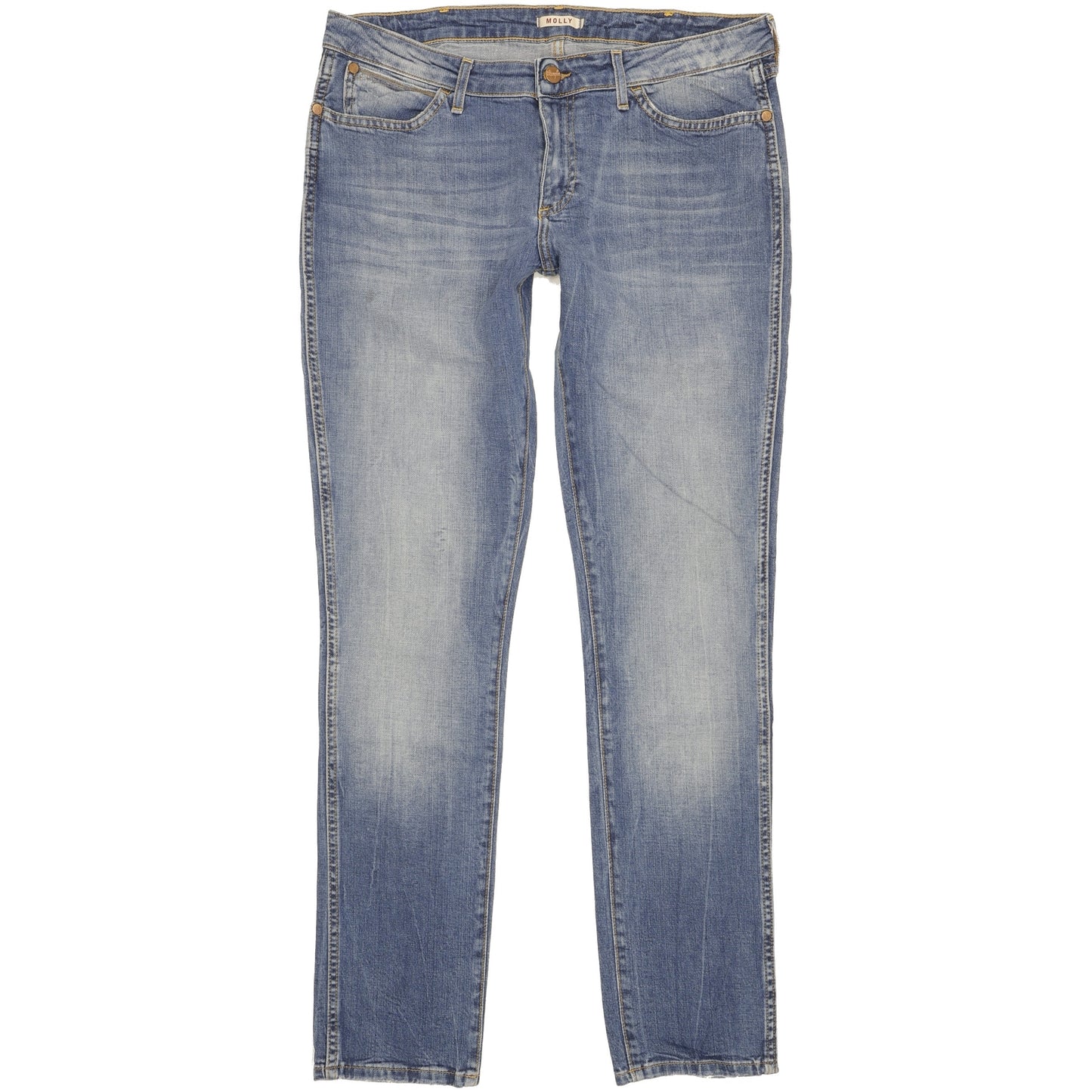 Wrangler Molly Women Blue Straight Slim Stretch Jeans W32 L32