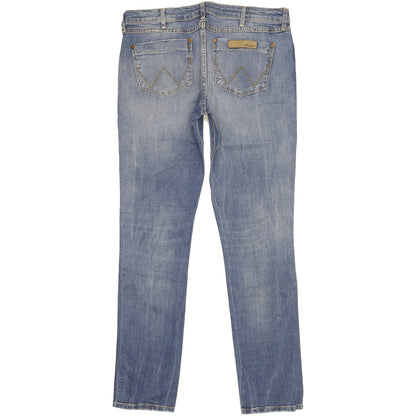 Wrangler Molly Women Blue Straight Slim Stretch Jeans W32 L32