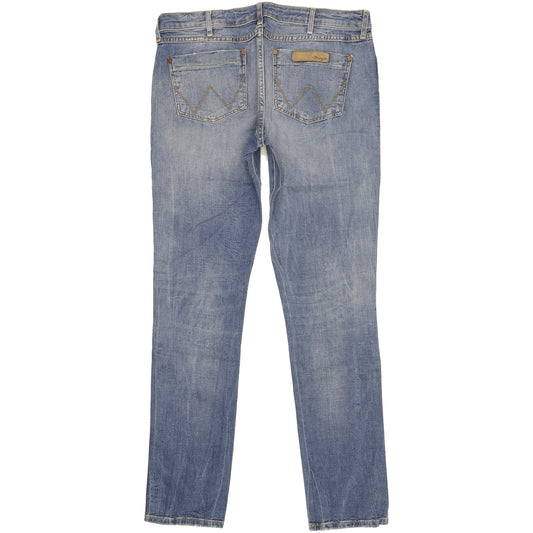 Wrangler Molly Women Blue Straight Slim Stretch Jeans W32 L32