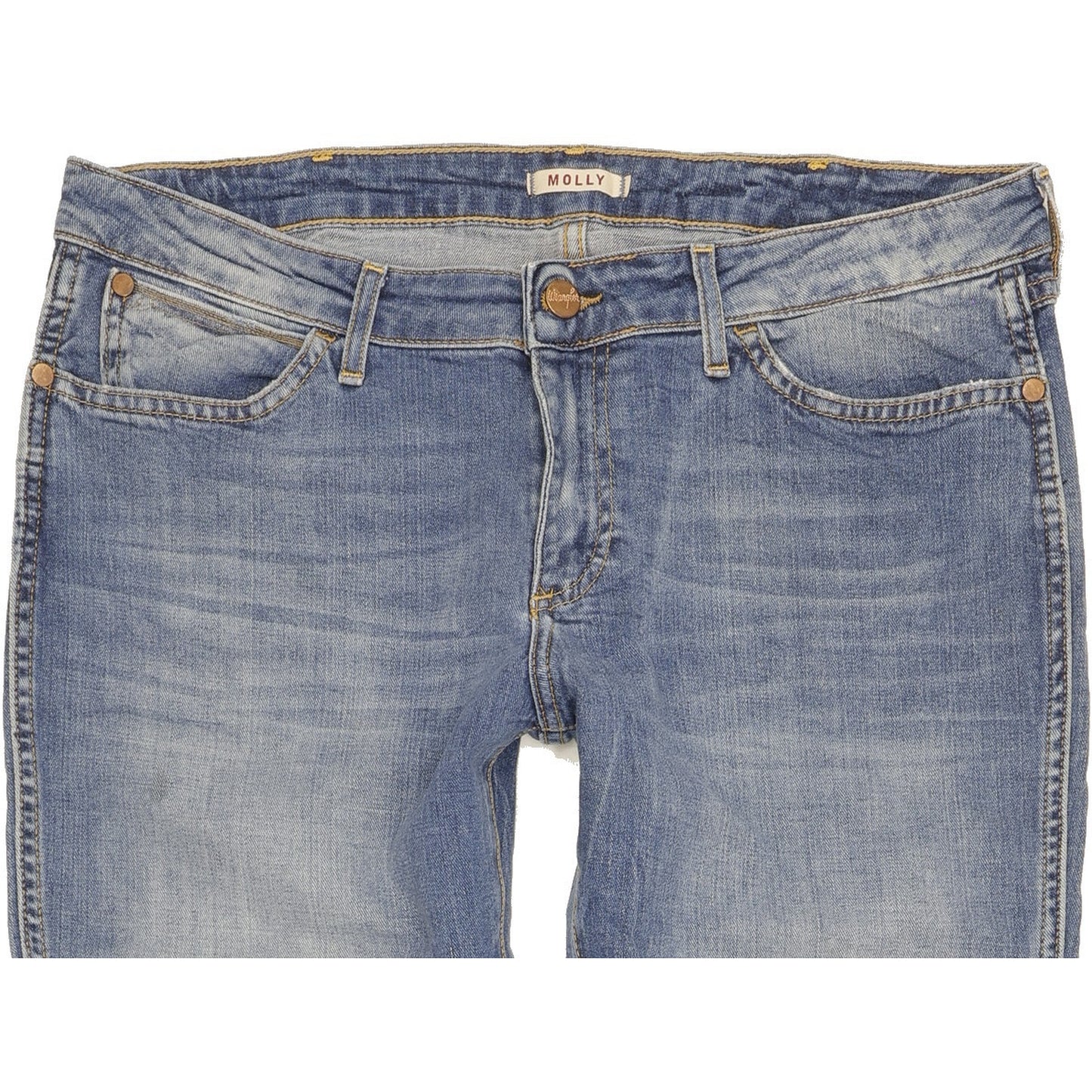 Wrangler Molly Women Blue Straight Slim Stretch Jeans W32 L32