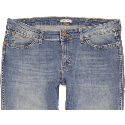 Wrangler Molly Women Blue Straight Slim Stretch Jeans W32 L32