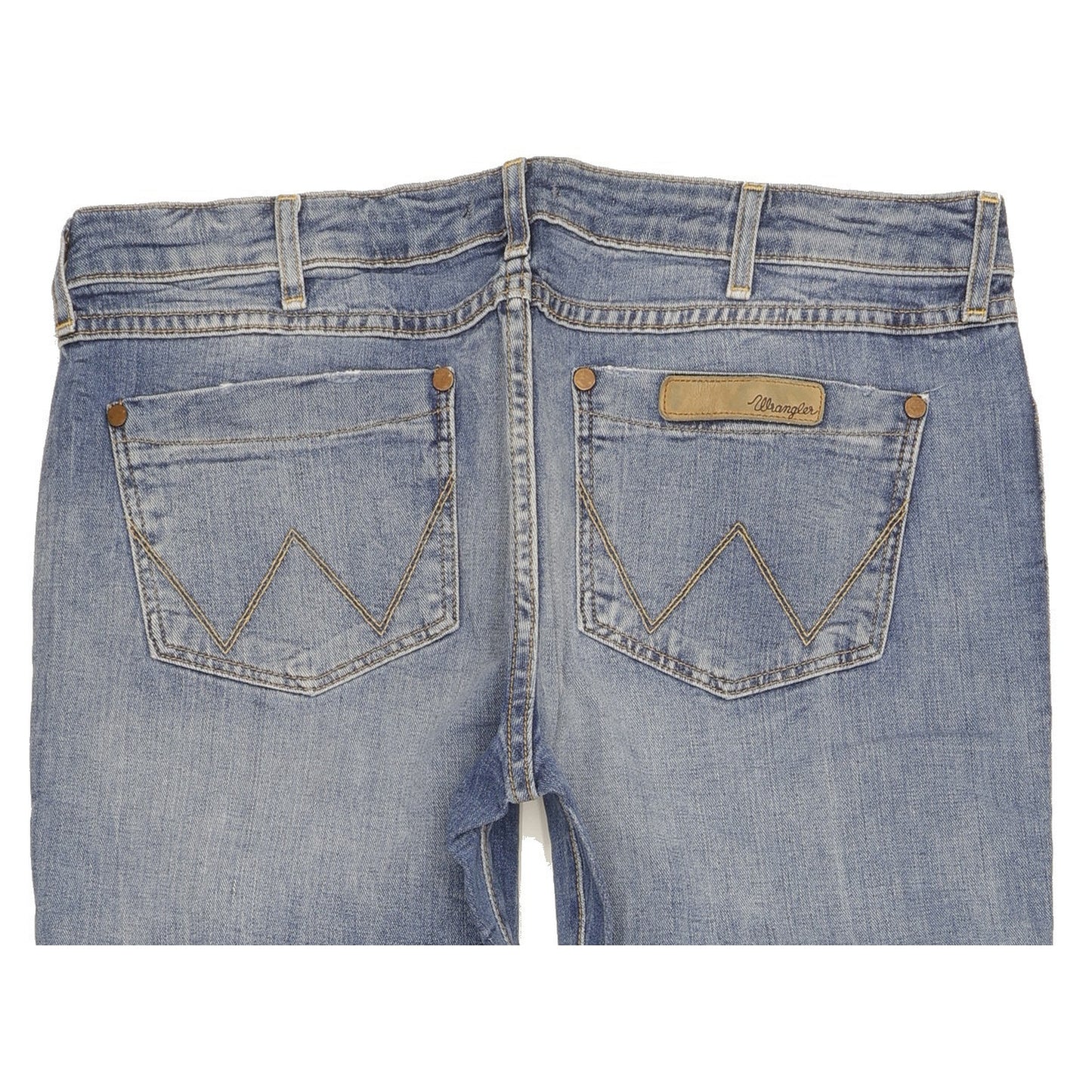 Wrangler Molly Women Blue Straight Slim Stretch Jeans W32 L32
