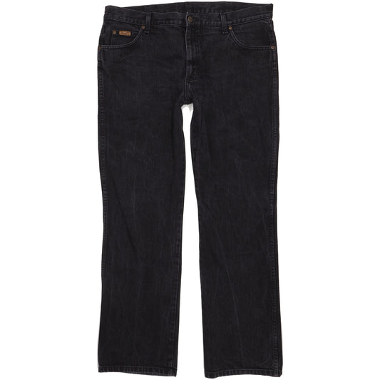 Wrangler Men Black Straight Regular Jeans W38 L33