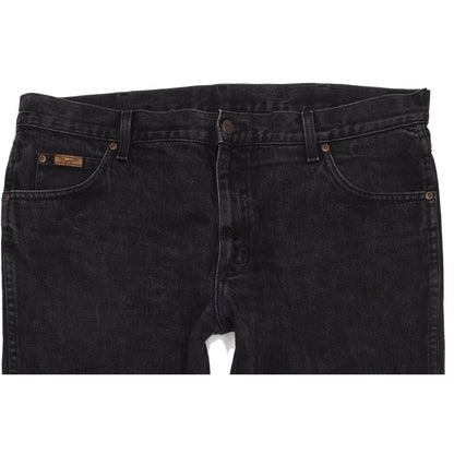 Wrangler Men Black Straight Regular Jeans W38 L33