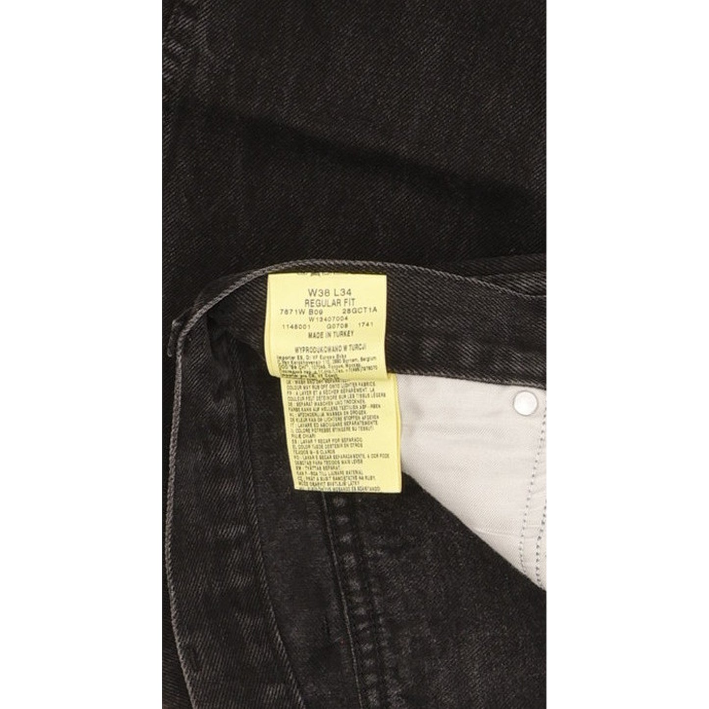 Wrangler Men Black Straight Regular Jeans W38 L33