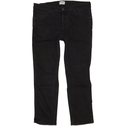 Wrangler Greensboro Men Black Straight Regular Stretch Jeans W38 L30