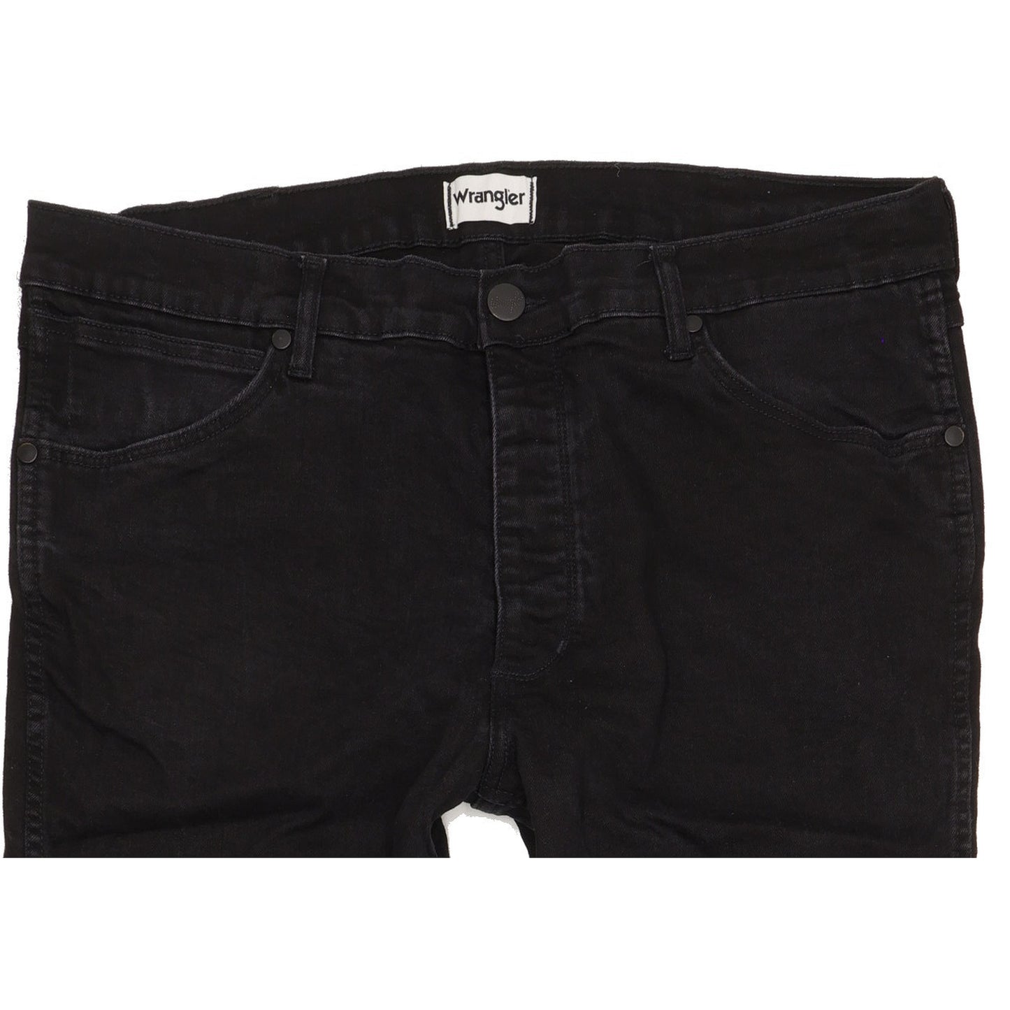 Wrangler Greensboro Men Black Straight Regular Stretch Jeans W38 L30