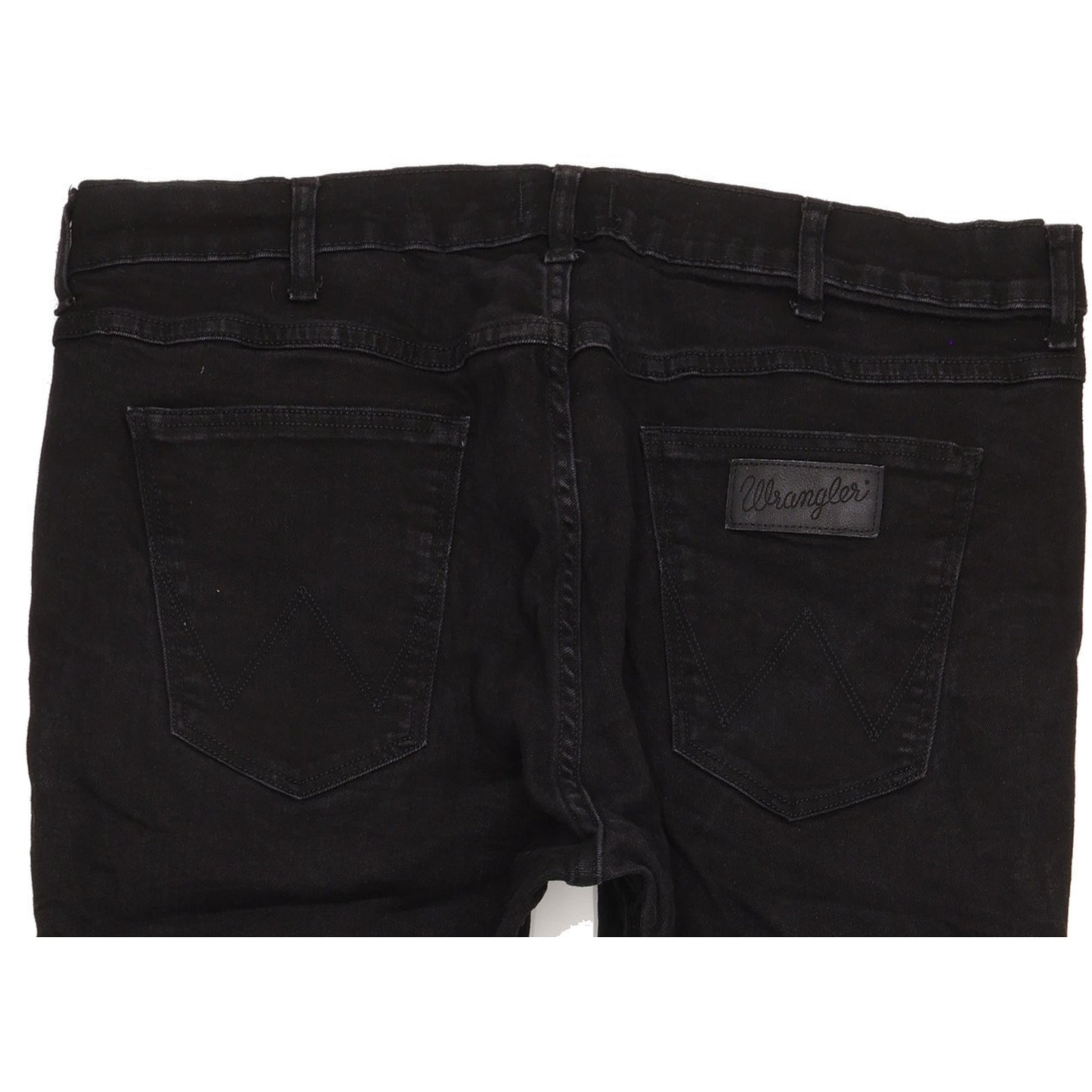 Wrangler Greensboro Men Black Straight Regular Stretch Jeans W38 L30