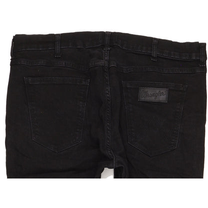 Wrangler Greensboro Men Black Straight Regular Stretch Jeans W38 L30