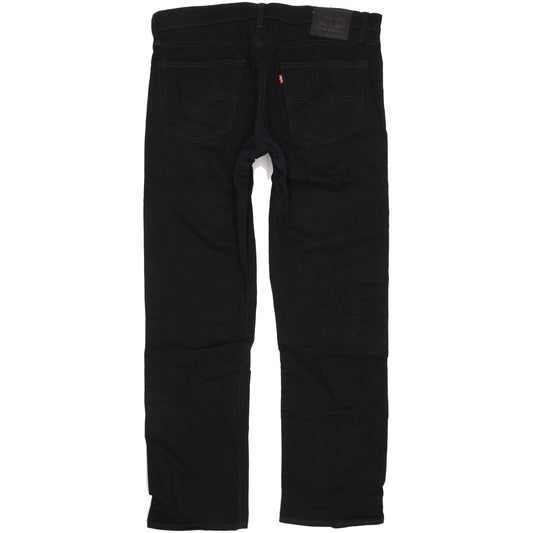 Levi's 504 Men Black Straight Regular Stretch Jeans W36 L33