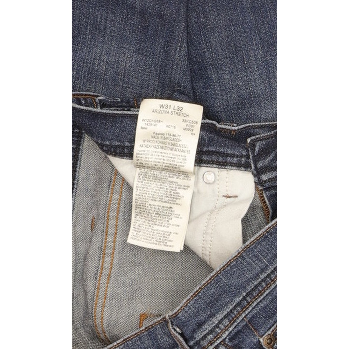 Wrangler Arizona Men Blue Straight Regular Stretch Jeans W31 L31