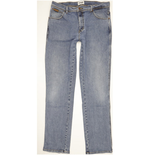 Wrangler Texas Men Blue Straight Regular Stretch Jeans W36 L35