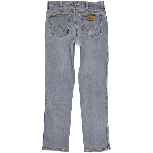 Wrangler Texas Men Blue Straight Regular Stretch Jeans W36 L35