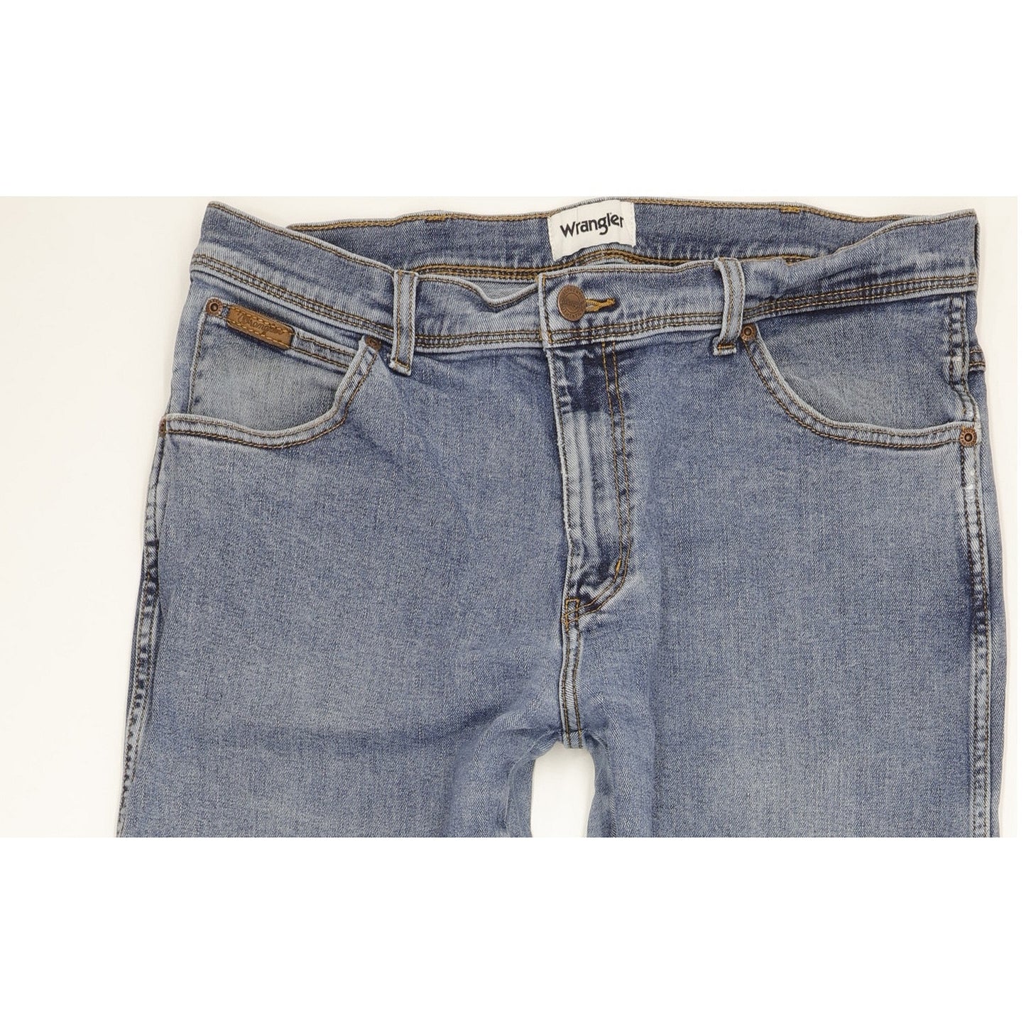 Wrangler Texas Men Blue Straight Regular Stretch Jeans W36 L35