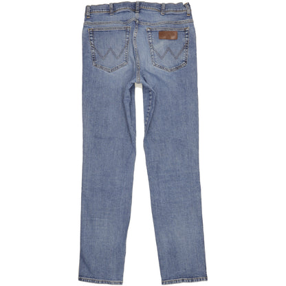 Wrangler Texas Men Blue Straight Slim Stretch Jeans W36 L35