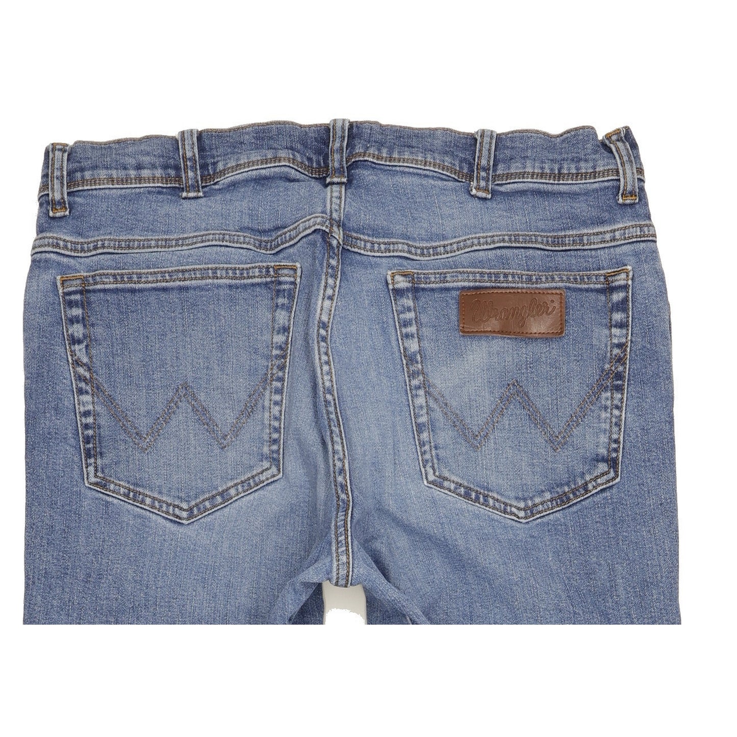 Wrangler Texas Men Blue Straight Slim Stretch Jeans W36 L35