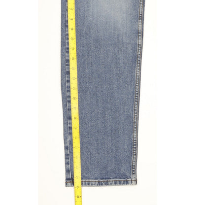 Wrangler Texas Men Blue Straight Slim Stretch Jeans W36 L35