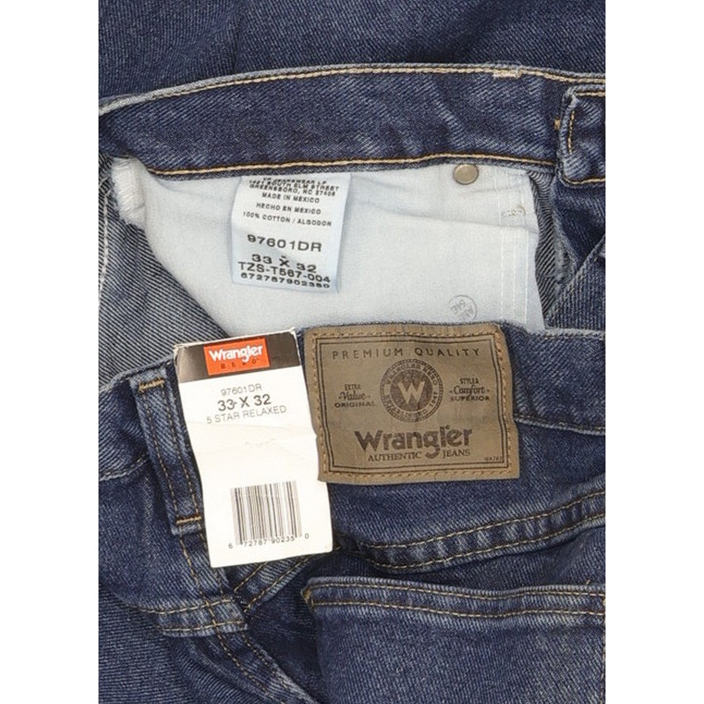 Wrangler Men Blue Straight Regular Jeans W33 L32