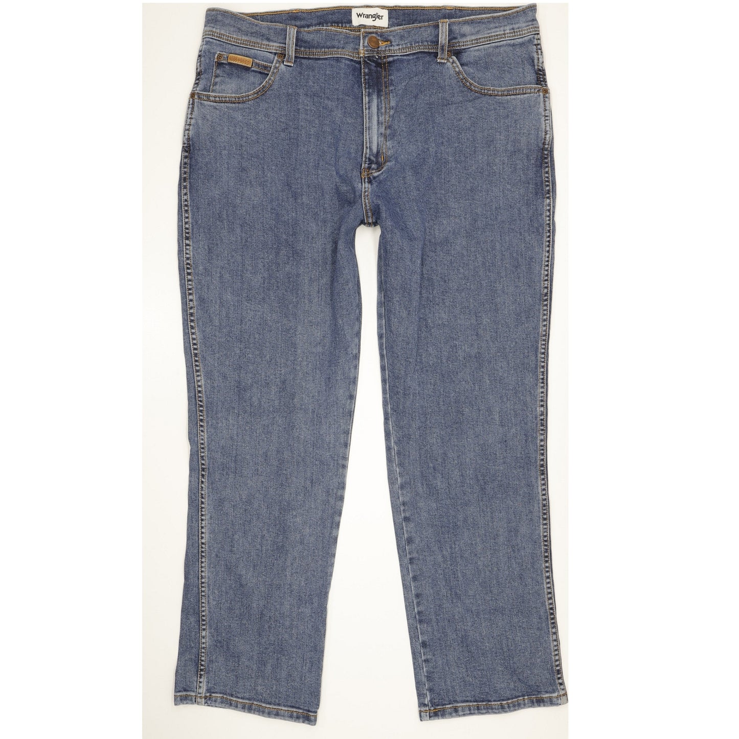 Wrangler Texas Men Blue Straight Regular Stretch Jeans W38 L29