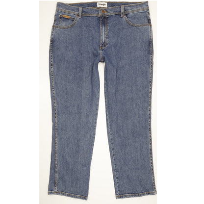 Wrangler Texas Men Blue Straight Regular Stretch Jeans W38 L29