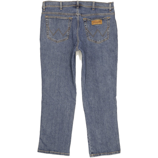 Wrangler Texas Men Blue Straight Regular Stretch Jeans W38 L29