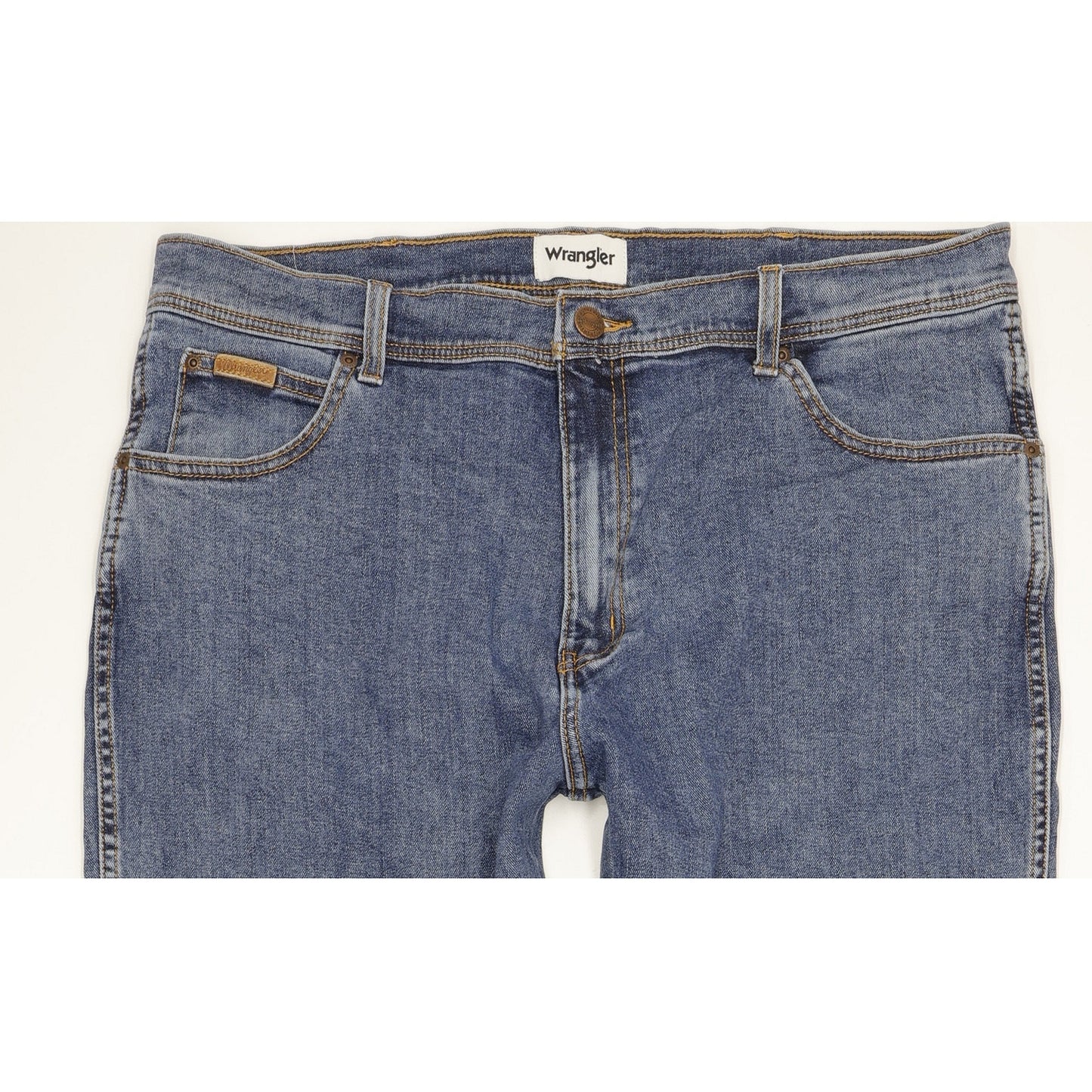 Wrangler Texas Men Blue Straight Regular Stretch Jeans W38 L29