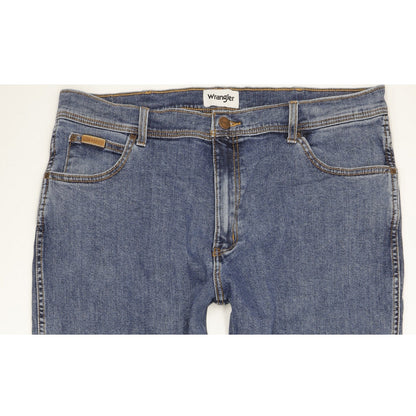 Wrangler Texas Men Blue Straight Regular Stretch Jeans W38 L29