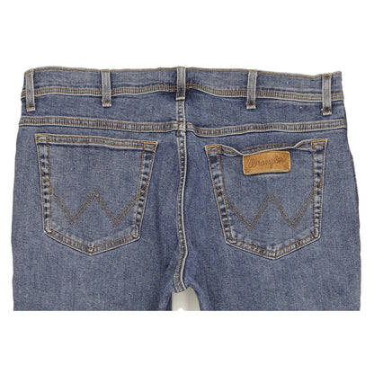 Wrangler Texas Men Blue Straight Regular Stretch Jeans W38 L29