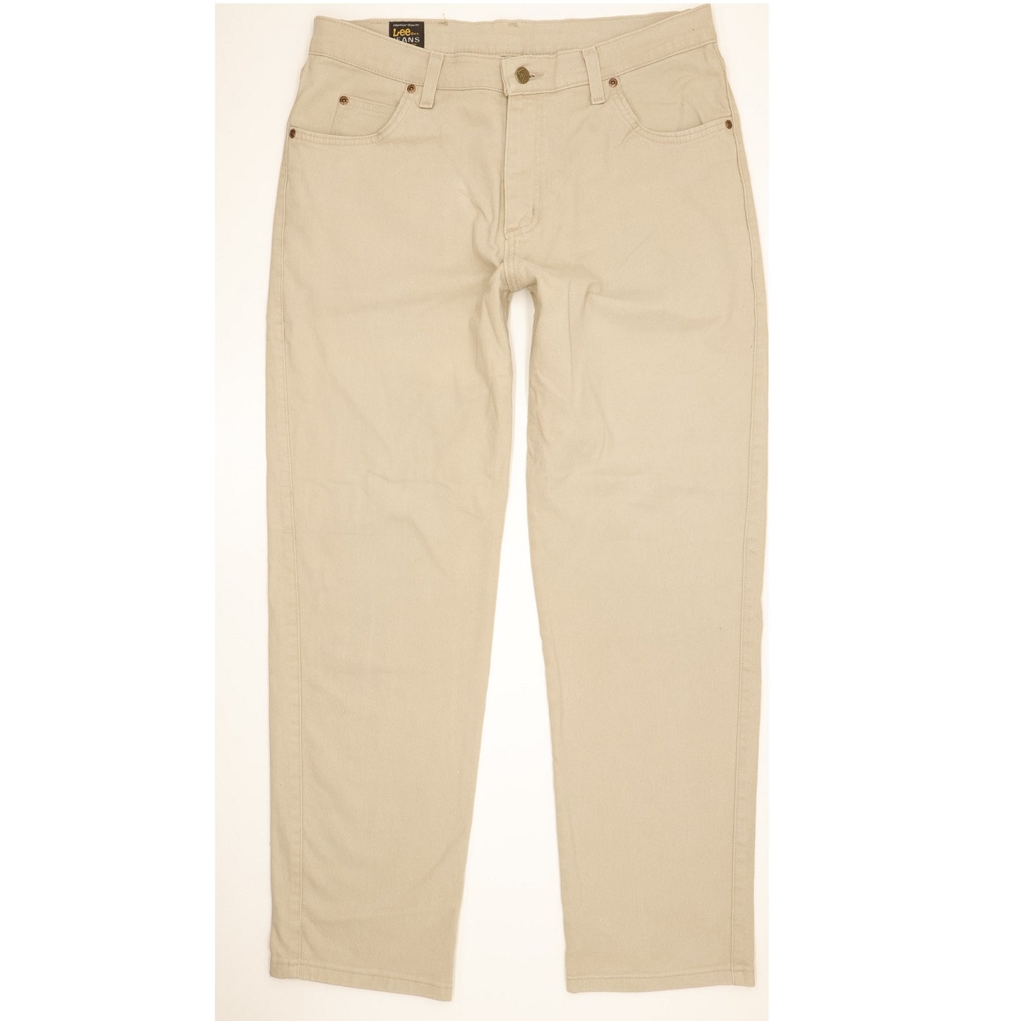 Lee Brooklyn Men Beige Straight Regular Stretch Jeans W36 L32