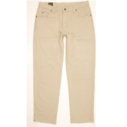 Lee Brooklyn Men Beige Straight Regular Stretch Jeans W36 L32