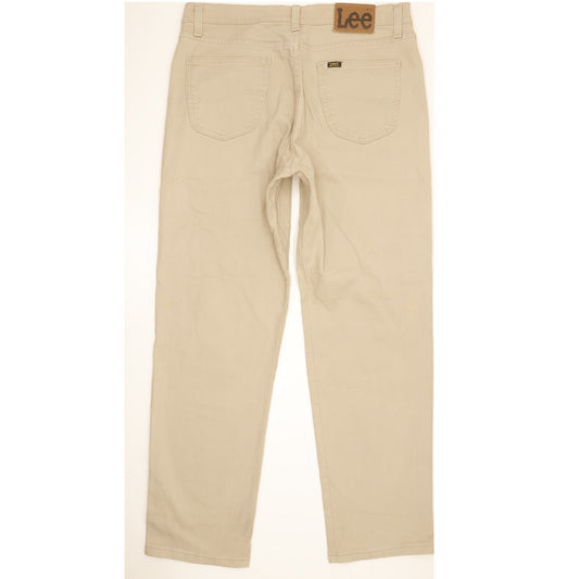 Lee Brooklyn Men Beige Straight Regular Stretch Jeans W36 L32