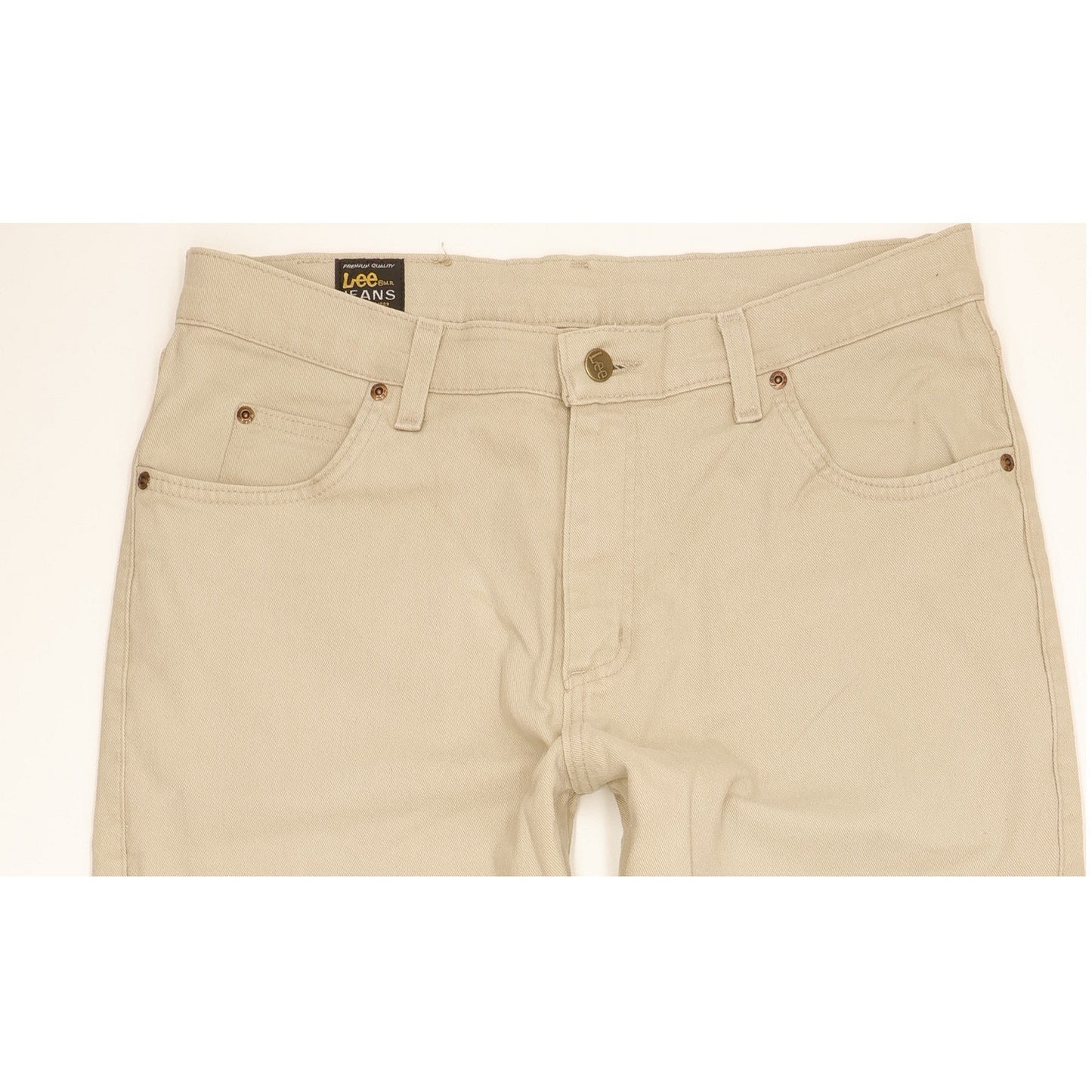 Lee Brooklyn Men Beige Straight Regular Stretch Jeans W36 L32