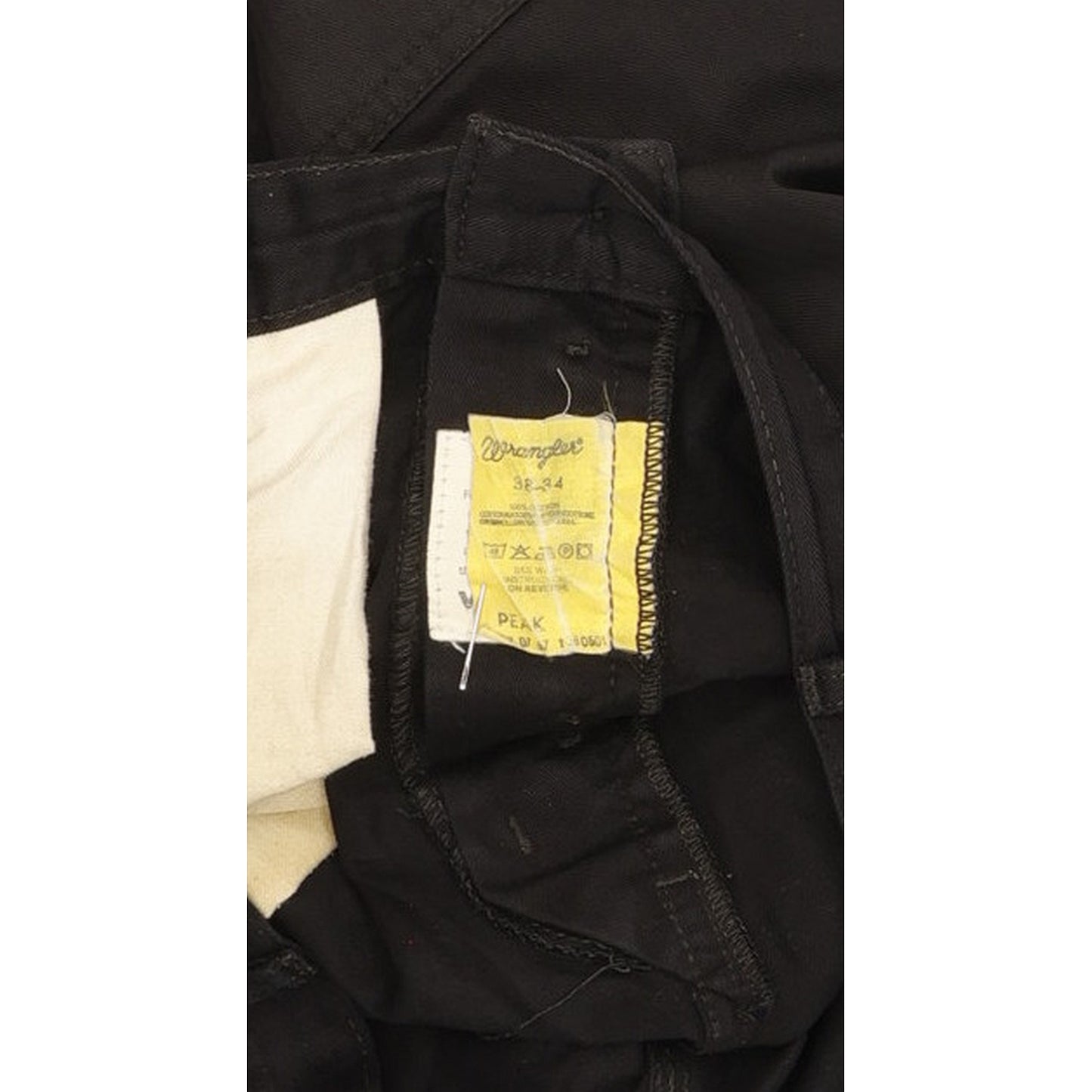 Wrangler Peak Men Black Straight Regular Jeans W38 L32