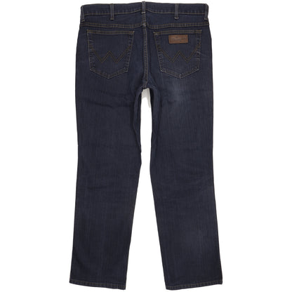 Wrangler Texas Men Blue Straight Regular Stretch Jeans W38 L31