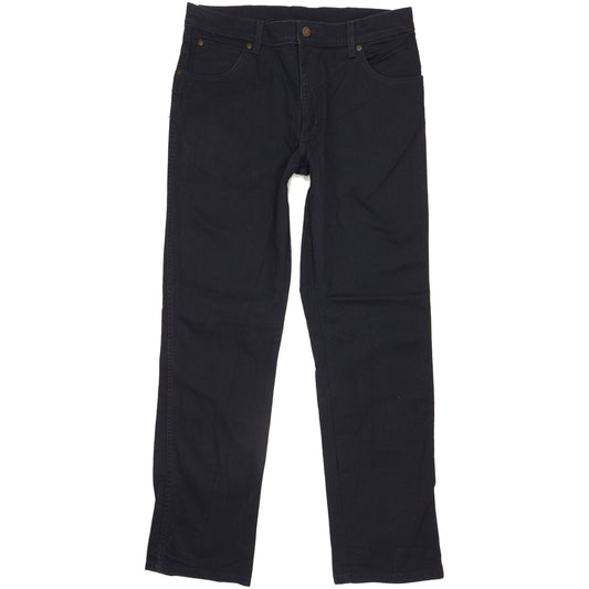 Wrangler Durable Quality Men Blue Straight Regular Stretch Jeans W34 L31