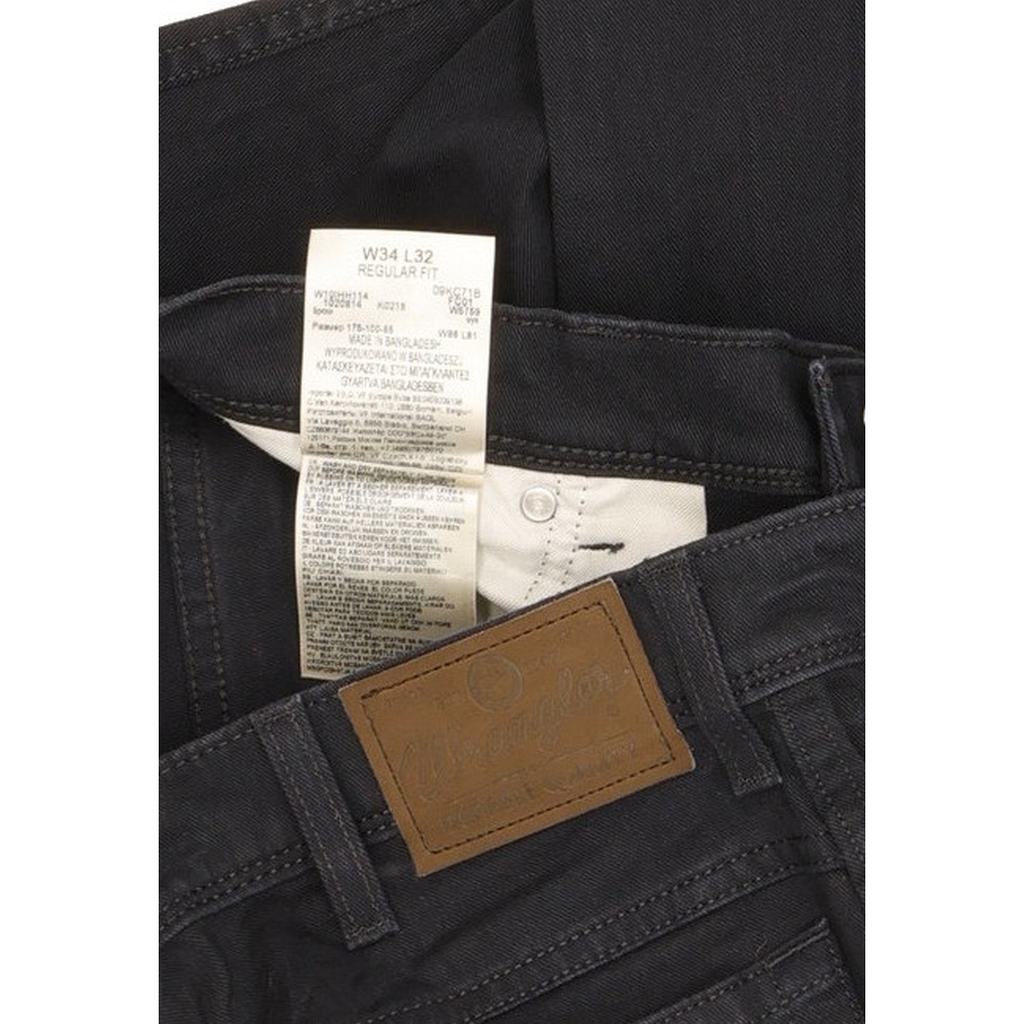 Wrangler Durable Quality Men Blue Straight Regular Stretch Jeans W34 L31