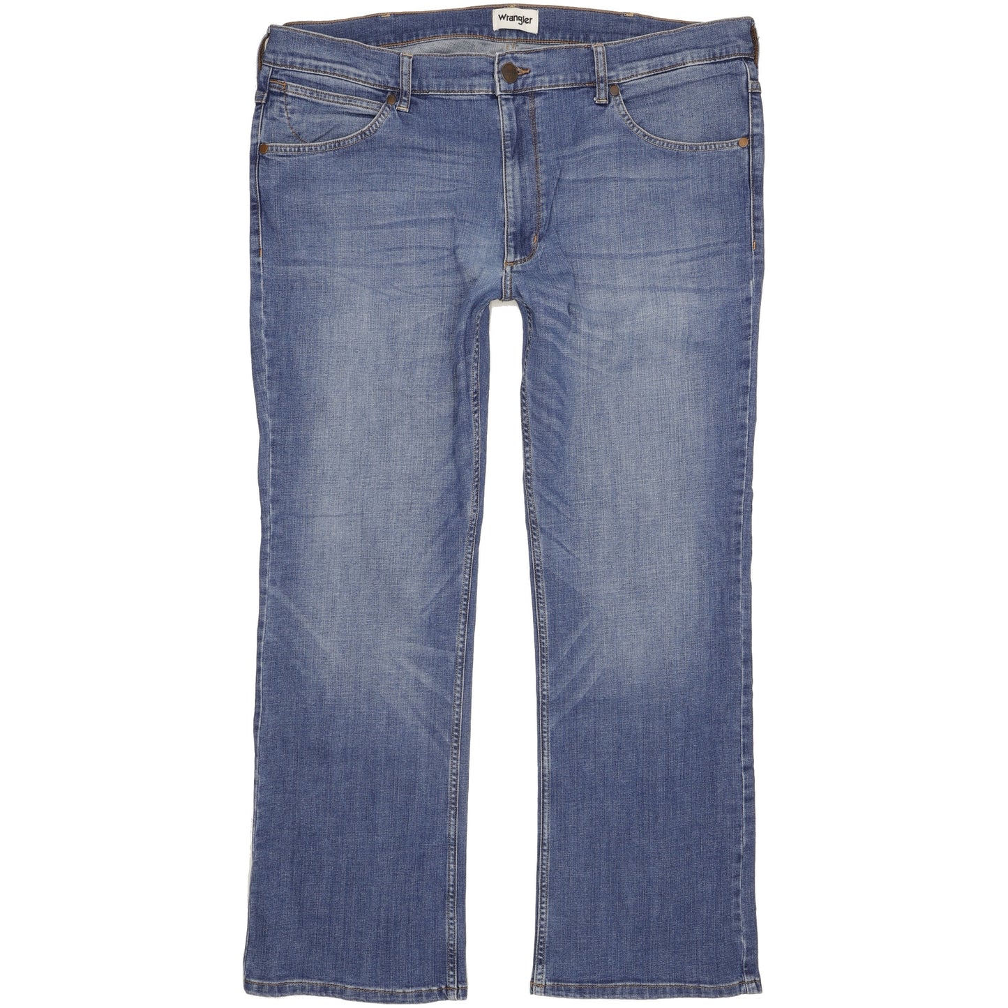 Wrangler Jacksville Men Blue Bootcut Regular Stretch Jeans W42 L32