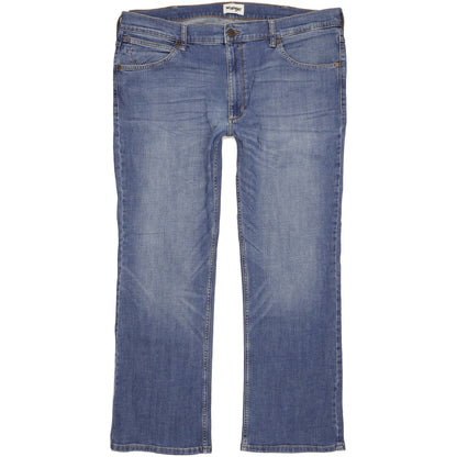 Wrangler Jacksville Men Blue Bootcut Regular Stretch Jeans W42 L32